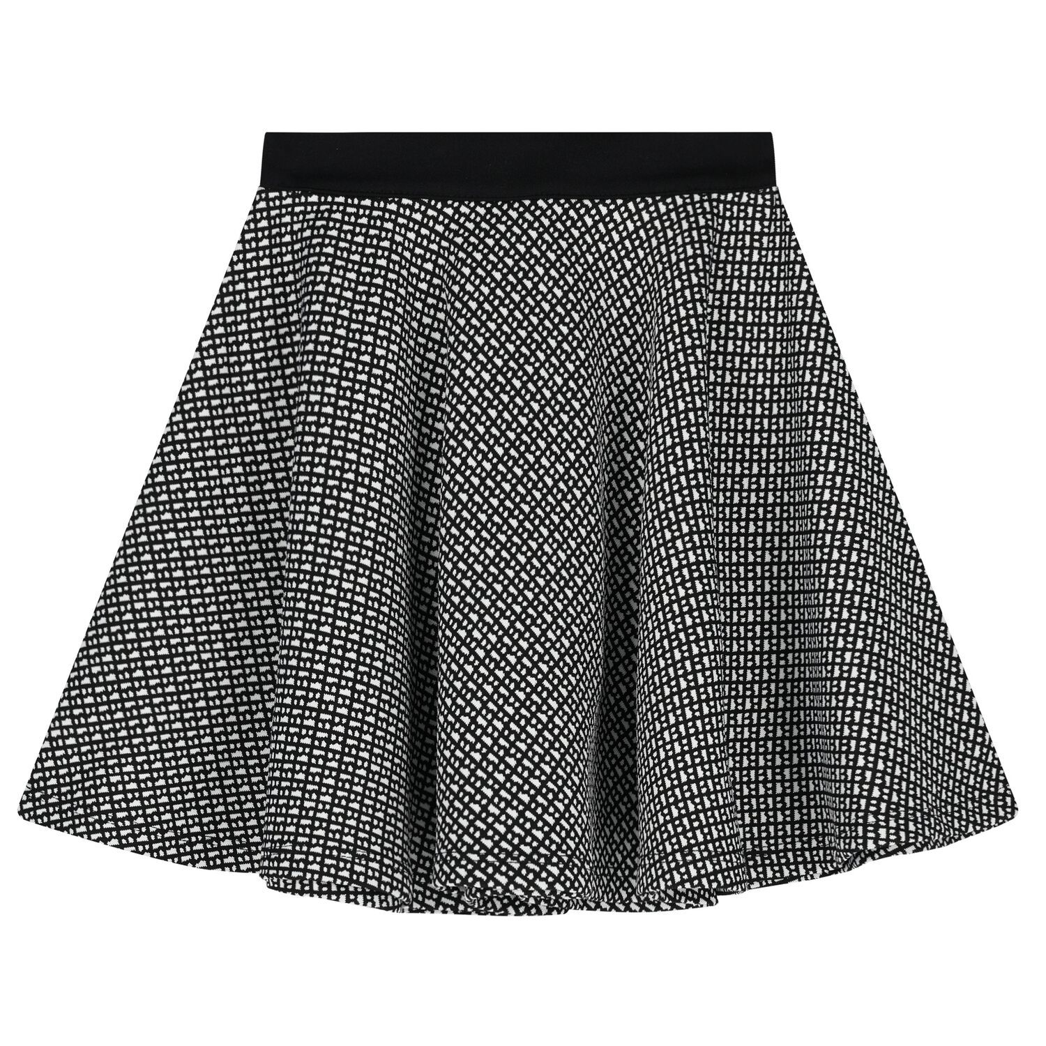 Girls Black & White Logo Skirt, 1, hi-res