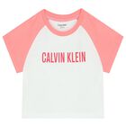 Girls White & Pink Logo Leggings Set, 1, hi-res