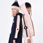 Girls Pink Logo Hooded Zip Up Top, 1, hi-res