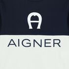 Boys Navy & White Logo Sweatshirt, 1, hi-res