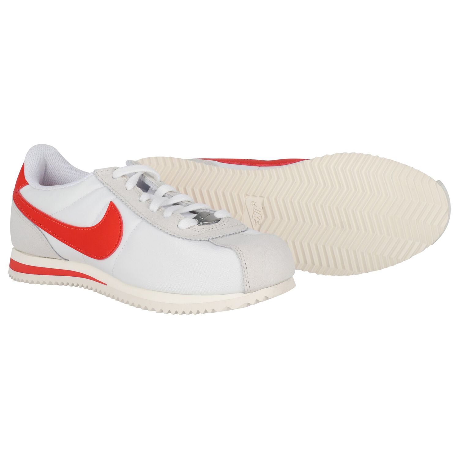 White & Orange Cortez Trainers, 2, hi-res