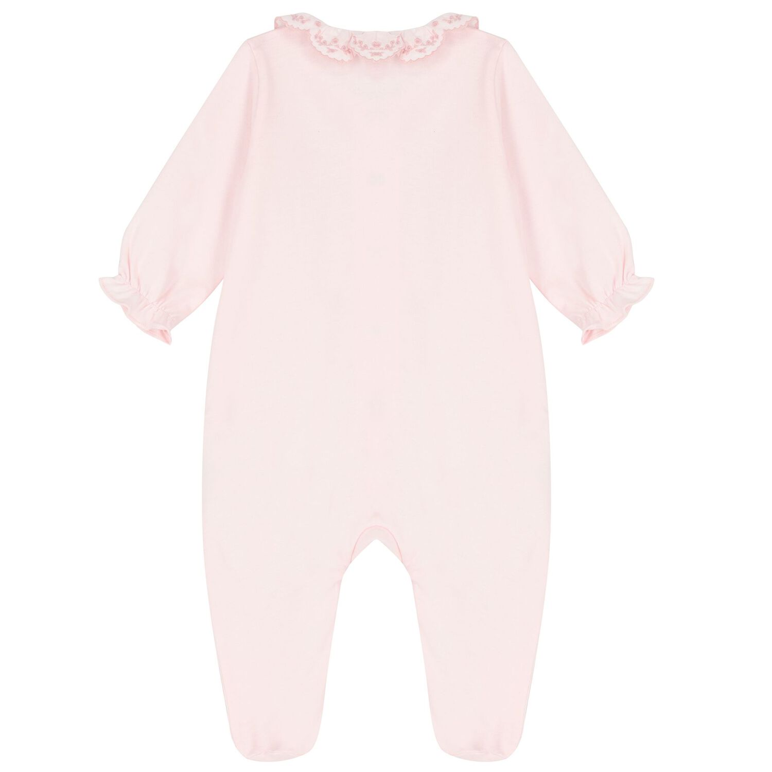 Baby Girls Pink Embroidered Babygrow, 2, hi-res