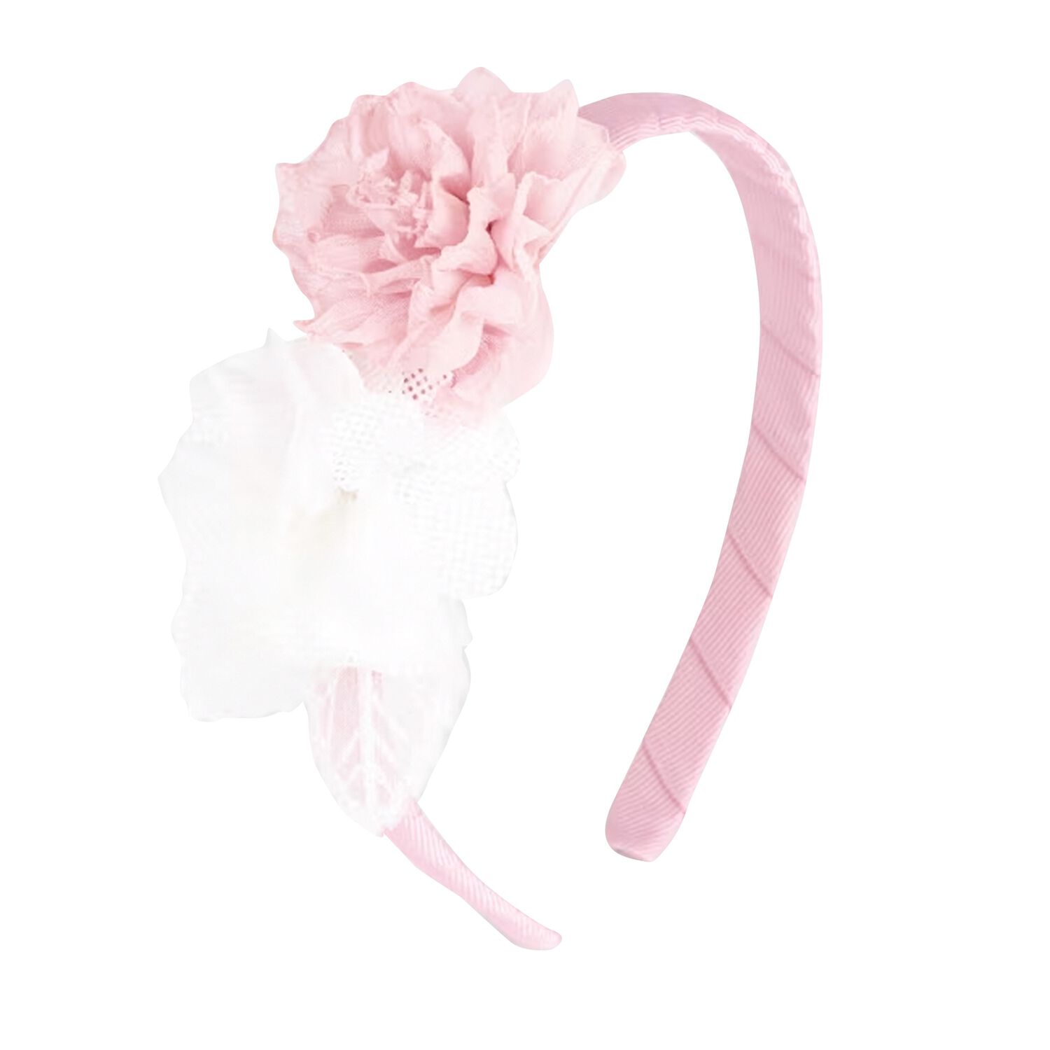 Younger Girls Pink & White Floral Headband, 1, hi-res image number null