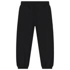 Girls Black Logo Joggers, 1, hi-res