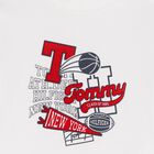 بلوزة بيضاء بأكمام طويلة بشعار للأولاد الصغار, 1, hi-res