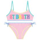 Girls Pink Logo Bikini, 1, hi-res