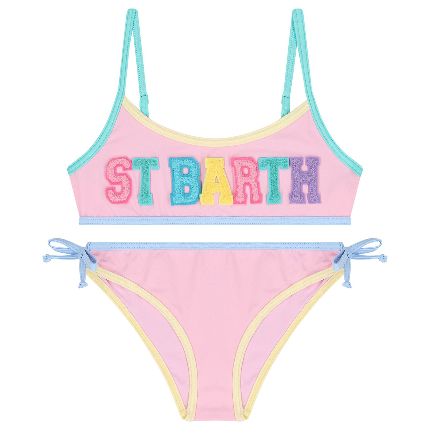 Girls Pink Logo Bikini, 1, hi-res