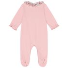 Baby Girls White & Pink Babygrows ( 2-Pack ), 1, hi-res