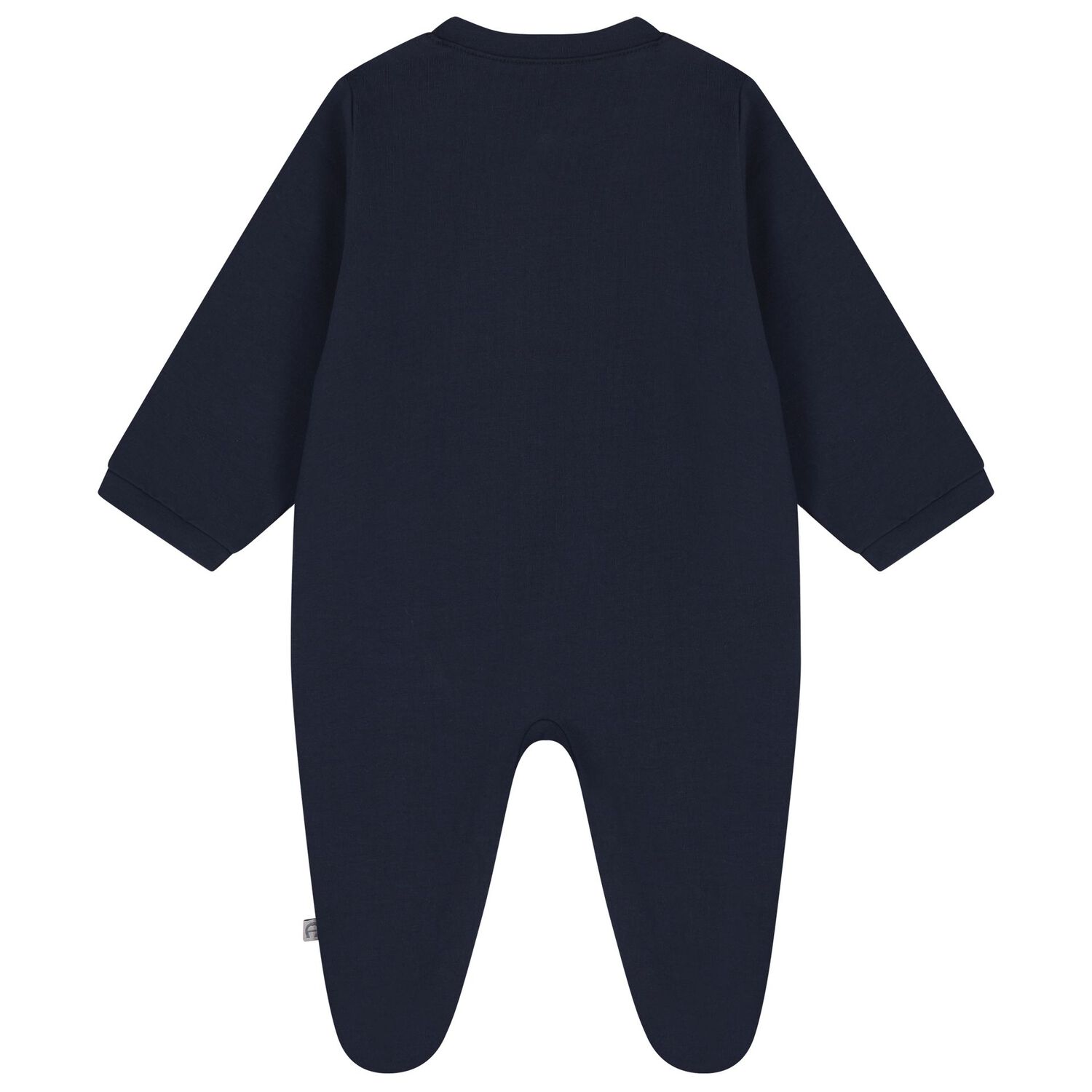 Baby Boys Navy Blue & Gold Logo Babygrow, 2, hi-res