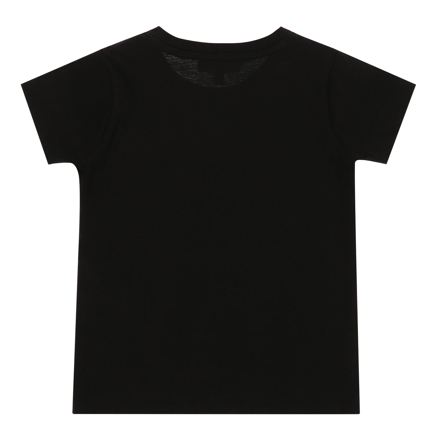 Girls Black Happy Face T-Shirt, 1, hi-res