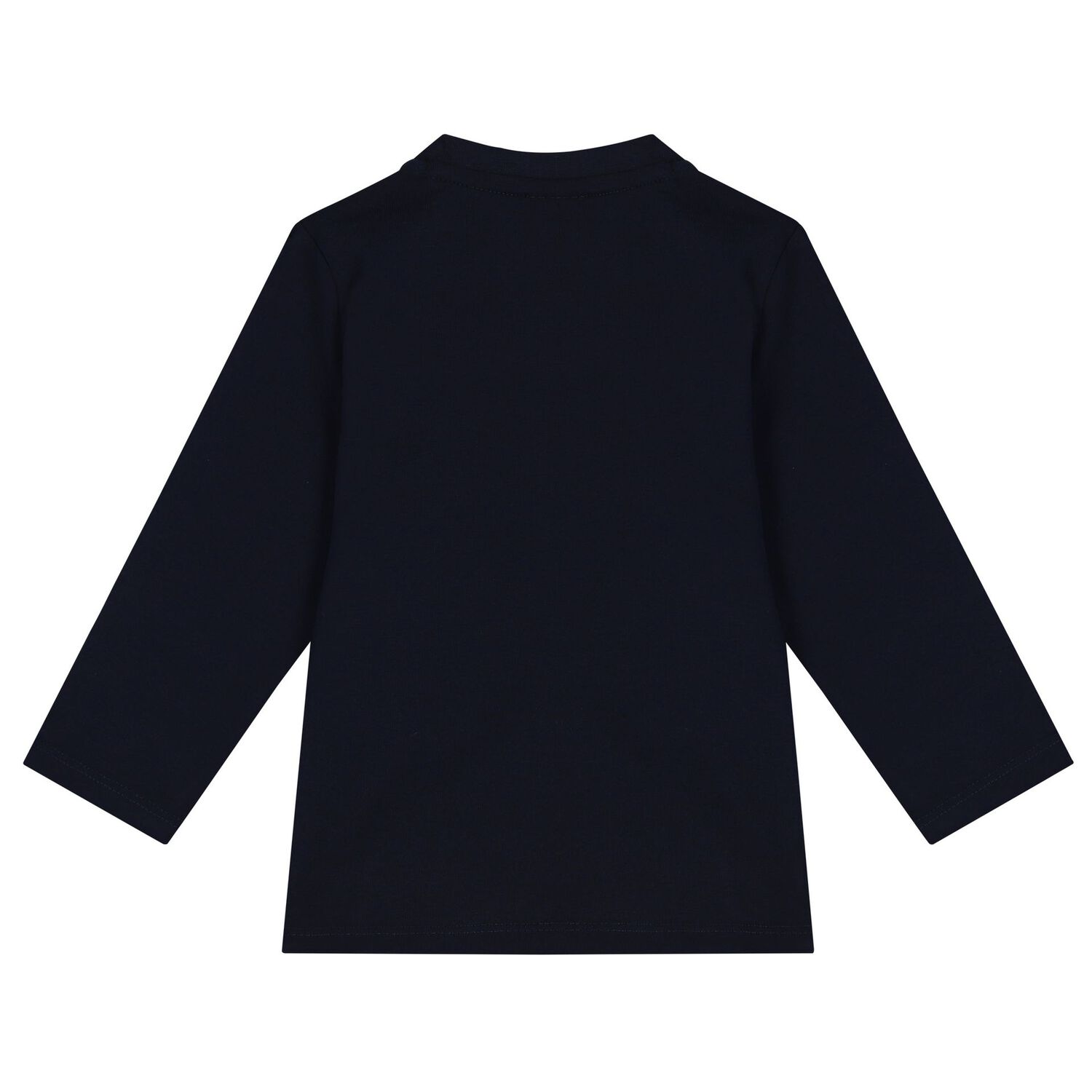 Younger Boys Navy Blue Logo Long Sleeve Top, 1, hi-res image number null
