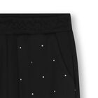 بنطلون رياضي بشعار أسود للبنات, 1, hi-res