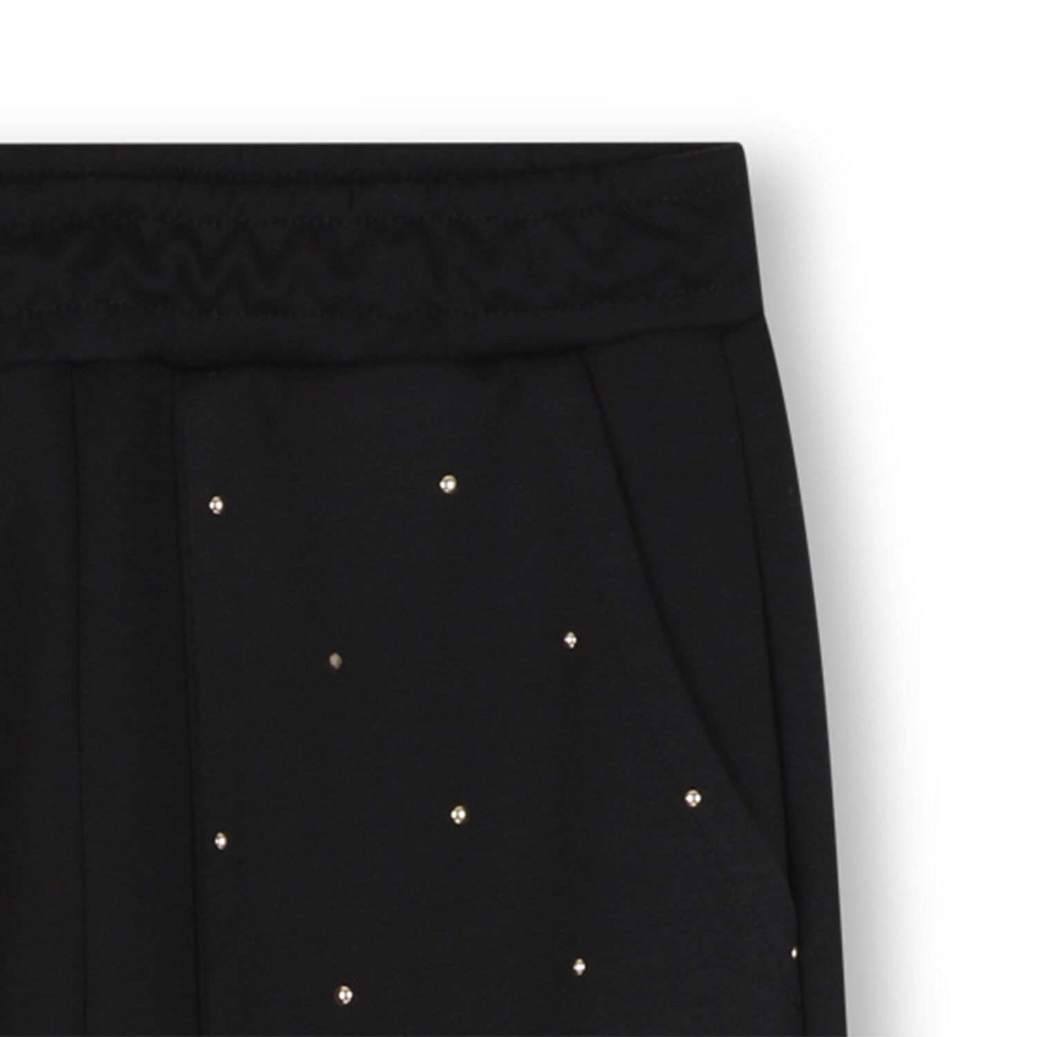 بنطلون رياضي بشعار أسود للبنات, 1, hi-res