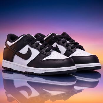 White & Black Retro Dunk Low Trainers