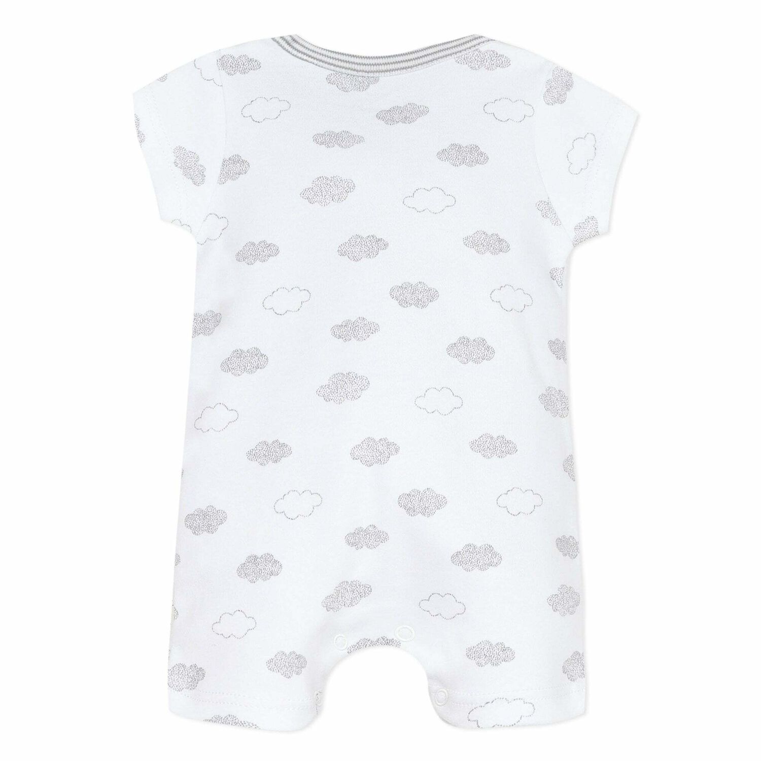 Baby Boys White & Grey Cloud Shortie, 1, hi-res image number null