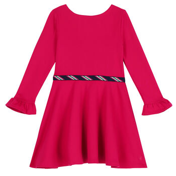 Girls Pink Long Sleeve Dress