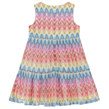 Girls Multi-Colored Zigzag Dress