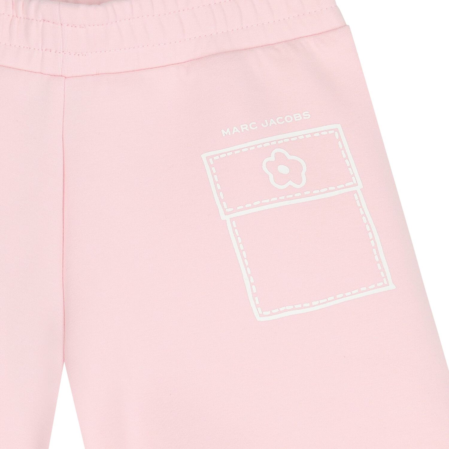 شورت بناتي باللون الوردي مطبوع بتطريز, 2, hi-res