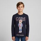 Boys Navy Blue Logo T-Shirt, 1, hi-res
