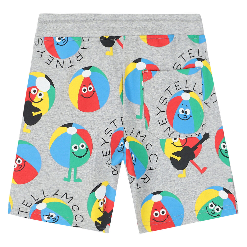 Stella McCartney Boys Grey Beach Ball Shorts Junior Couture UAE