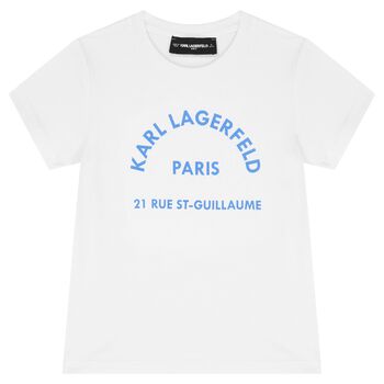 تيشيرت أولاد بالشعار  باللون الأبيض