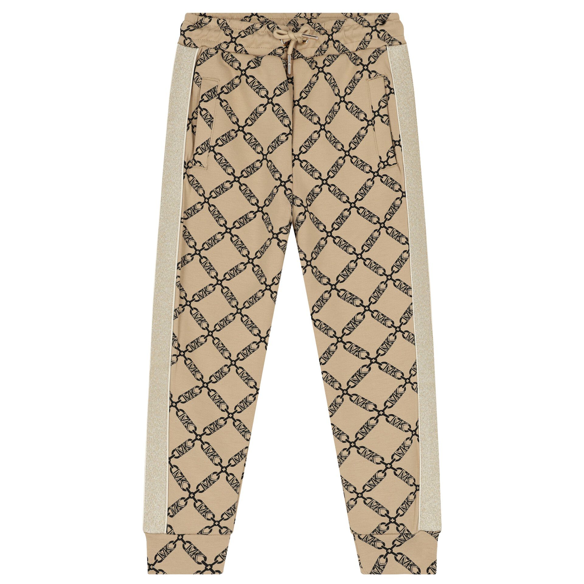 MICHAEL KORS Girls Beige Logo Joggers Junior Couture UAE