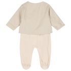 Beige Logo Babygrow Gift Set, 1, hi-res