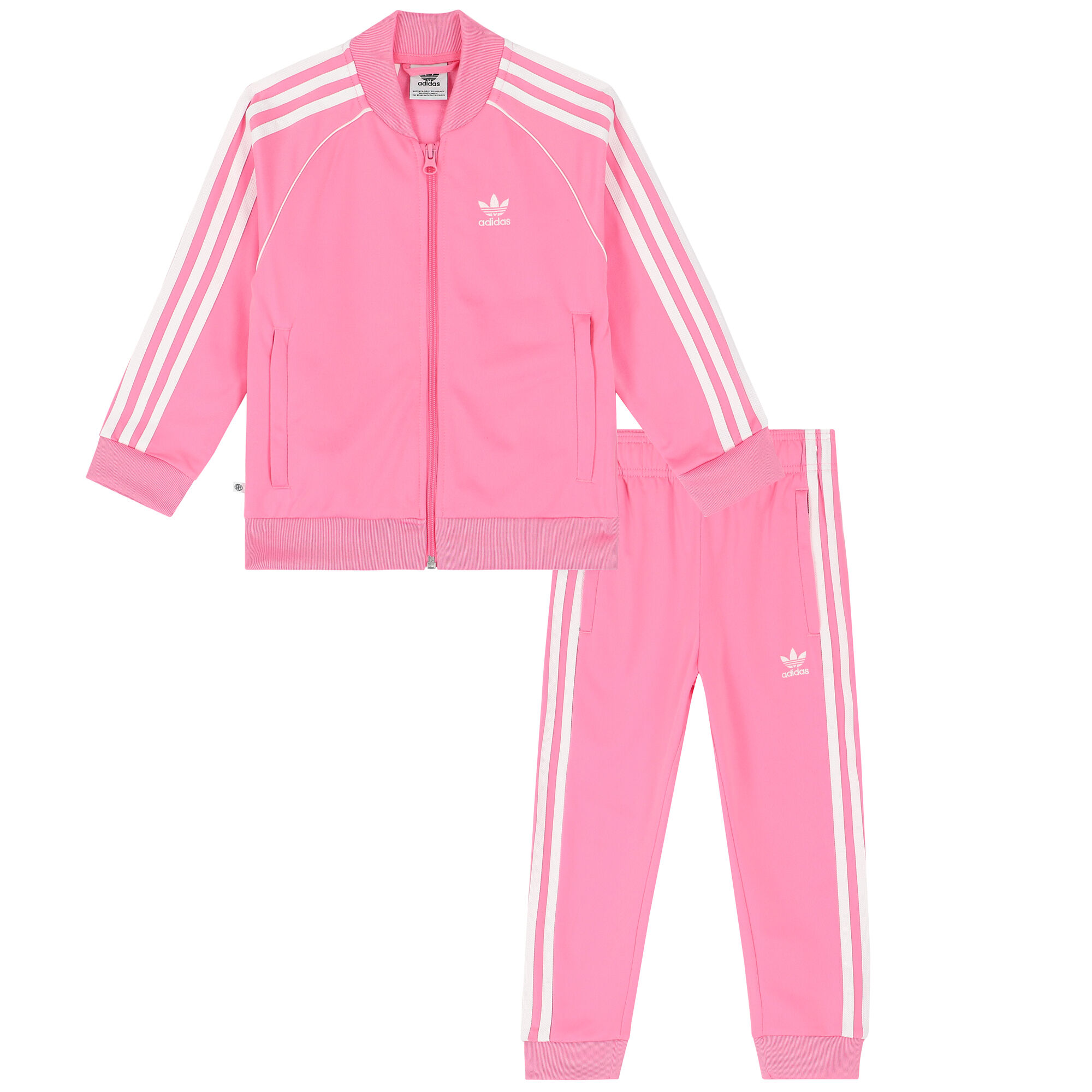Girls pink best sale adidas
