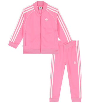Girls Pink Logo Tracksuit