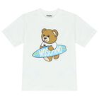 طقم شورت أولاد بشعار تيدي باالون الأبيض والرمادي , 1, hi-res