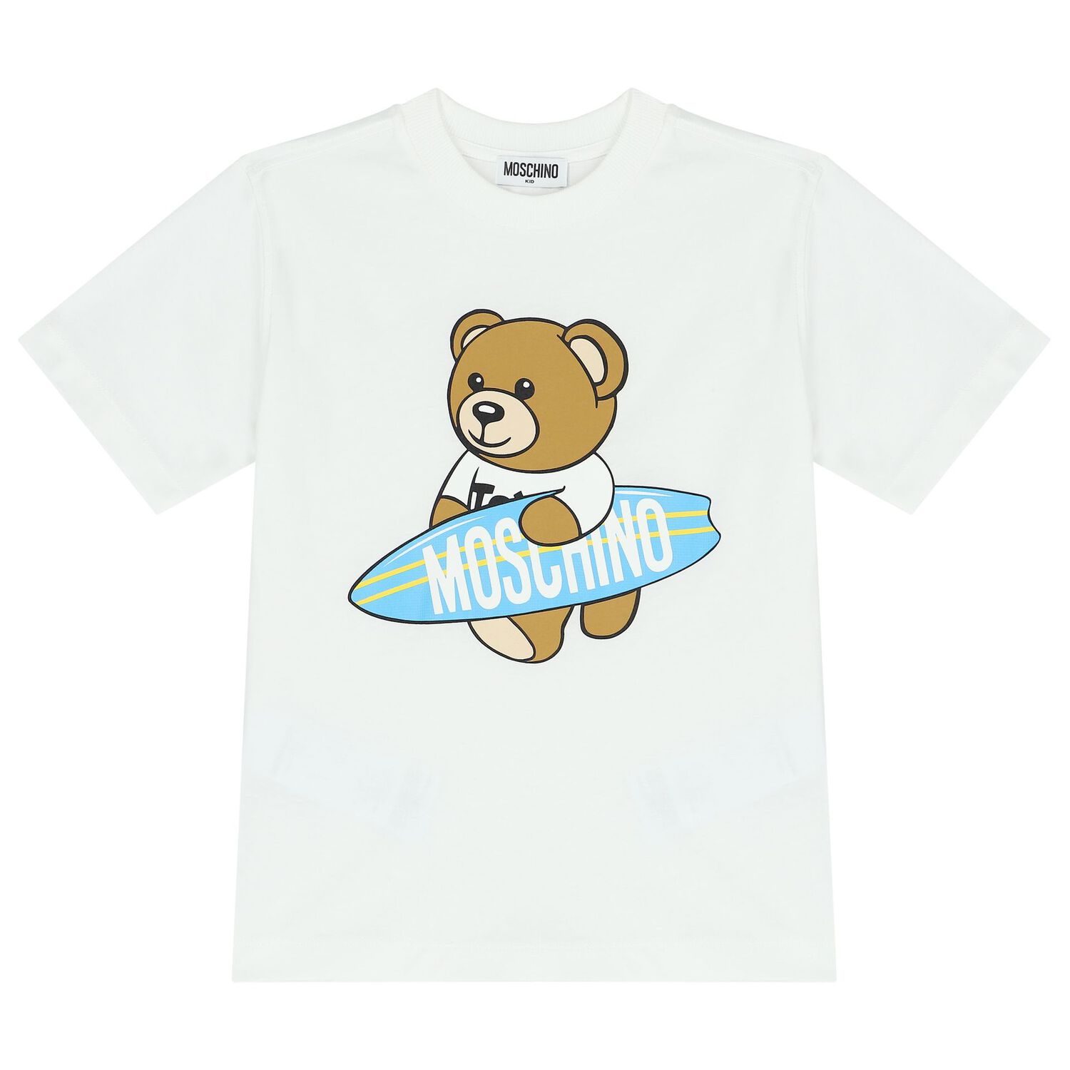 طقم شورت أولاد بشعار تيدي باالون الأبيض والرمادي , 1, hi-res