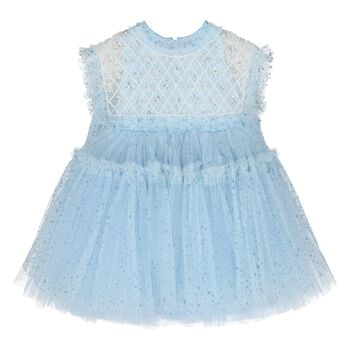 Younger Girls Blue Tulle Dress