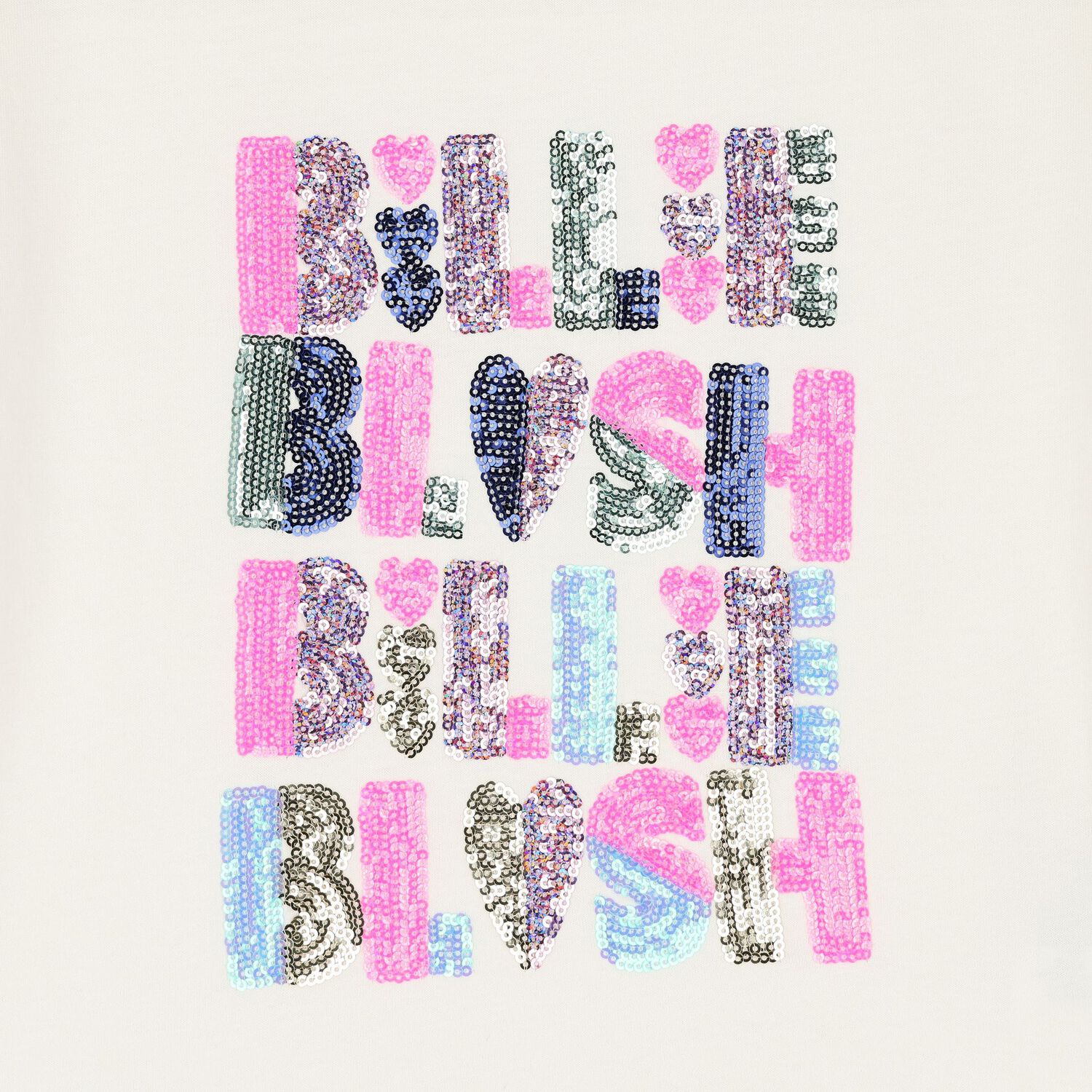 تيشيرت بنات بالشعار باللون العاجي, 1, hi-res image number null