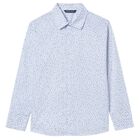 Boys White & Blue Long Sleeve Shirt, 1, hi-res