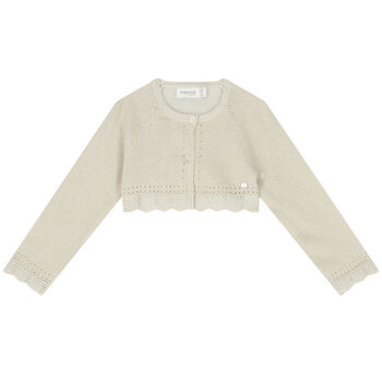 Baby Girls Beige Bolero Cardigan