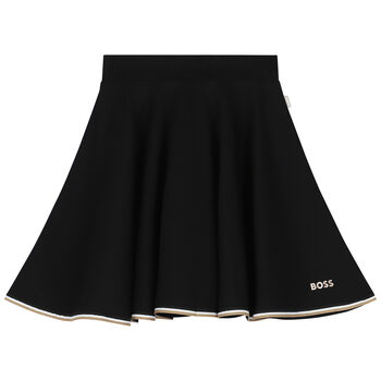 Girls Black Logo Skirt