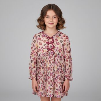 Girls Pink Floral Dress