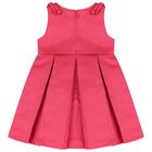 Younger Girls Pink Satin Dress Set, 2, hi-res