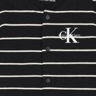 Baby Boys Black Logo Striped Romper, 1, hi-res