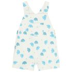 Baby Boys Turquoise & White Dungaree Set, 1, hi-res