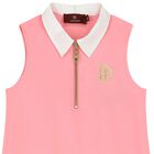 فستان بنات بالشعار باللون الوردي والذهبي, 3, hi-res