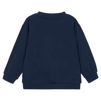 Boys Navy Blue Robot Sweatshirt