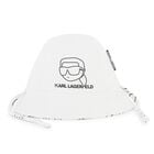 Baby Boys White Logo Reversible Logo Hat, 1, hi-res