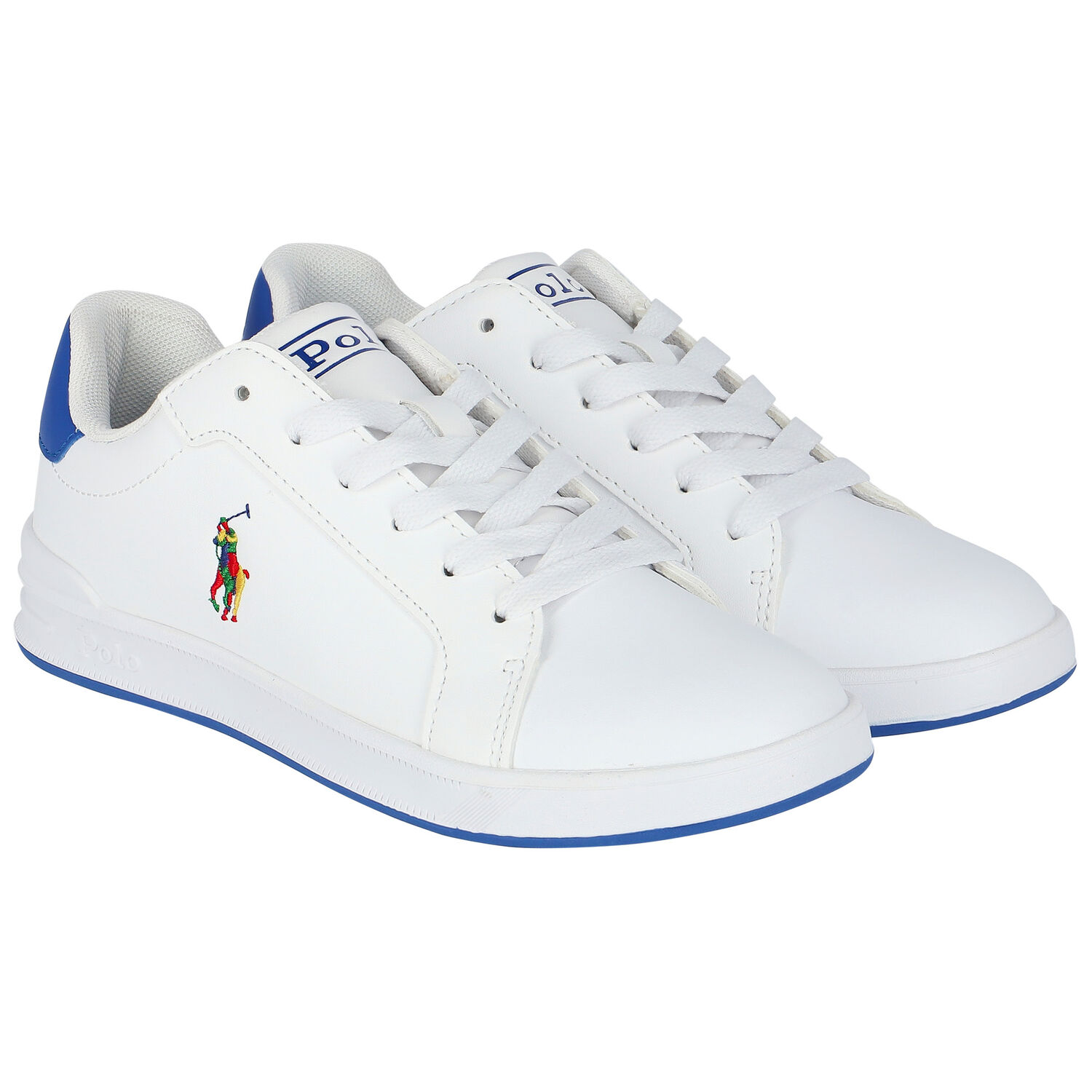 Boys White Logo Trainers, 1, hi-res image number null