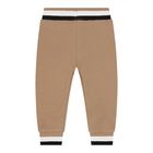 Baby Boys Beige & White Logo Tracksuit Gift Set, 1, hi-res