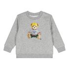 Baby Boys Grey Polo Bear Sweatshirt, 1, hi-res