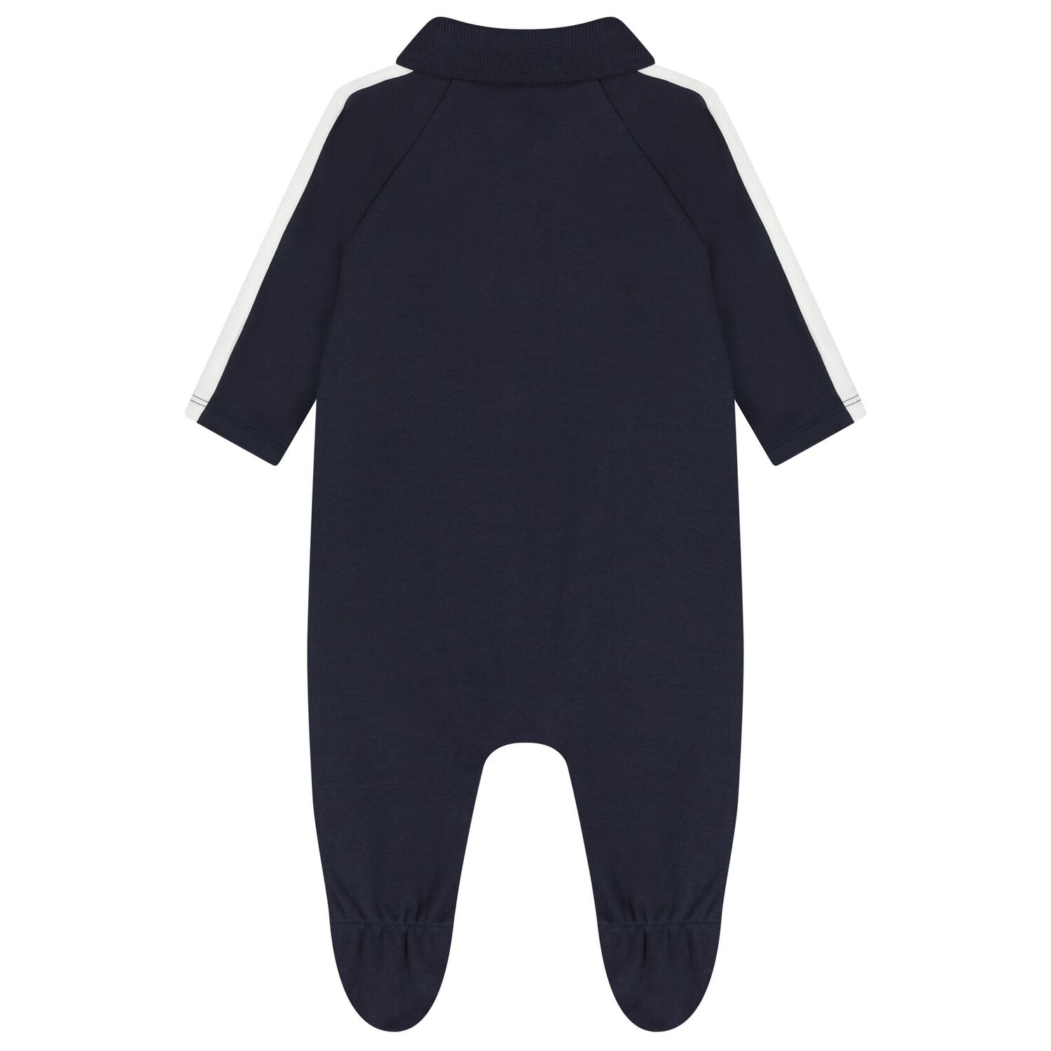 Baby Boys Navy Blue Logo Babygrow, 3, hi-res