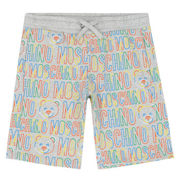 Boys Grey Logo Shorts