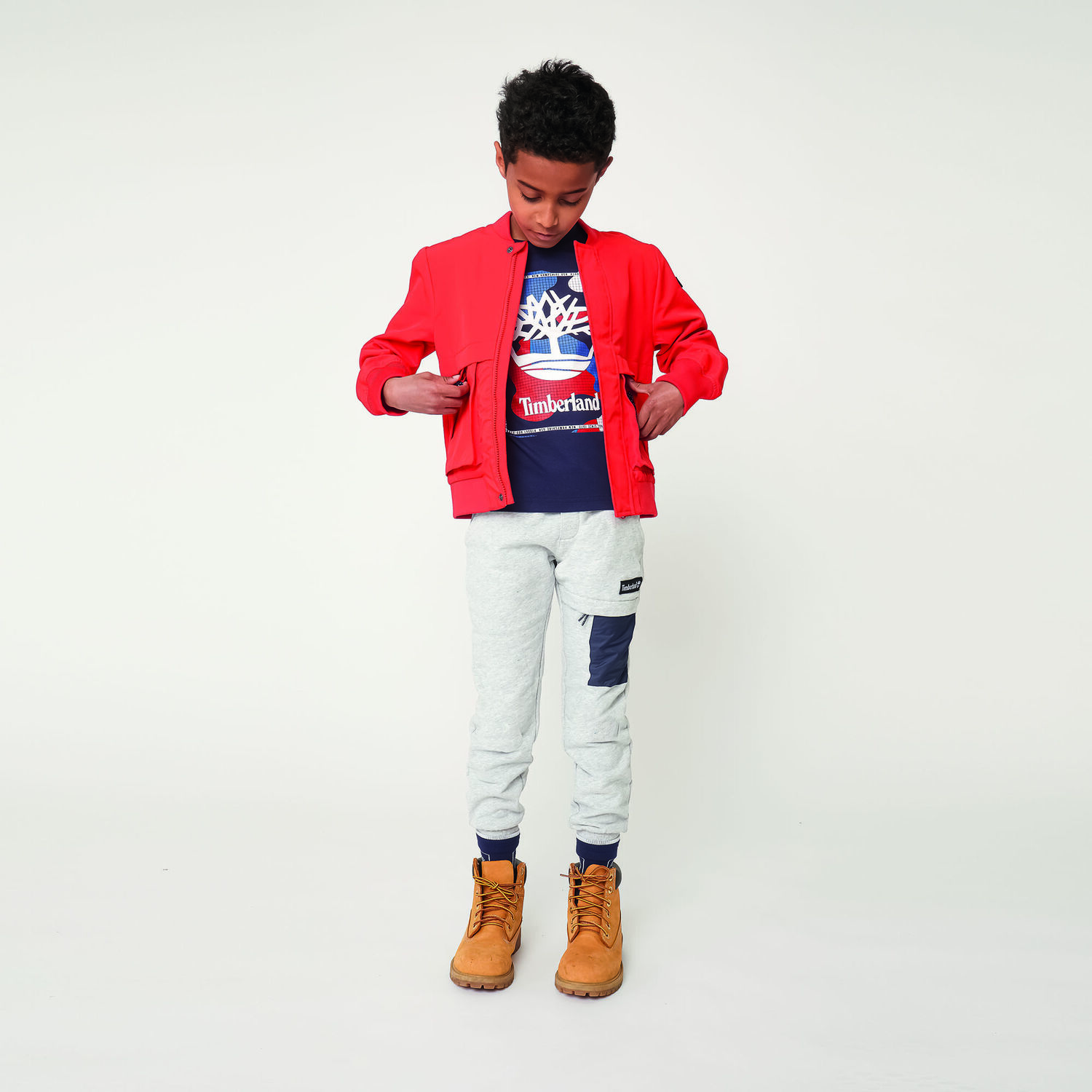 تيشيرت بالشعار باللون الكحلي للأولاد, 2, hi-res image number null