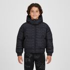 Black & Grey Logo Puffer Jacket, 1, hi-res